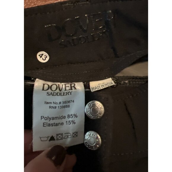 Dover Saddlery 350673 Black‎ Equestrian Full Seat Pants Breeches Womens 24 - Picture 2 of 8